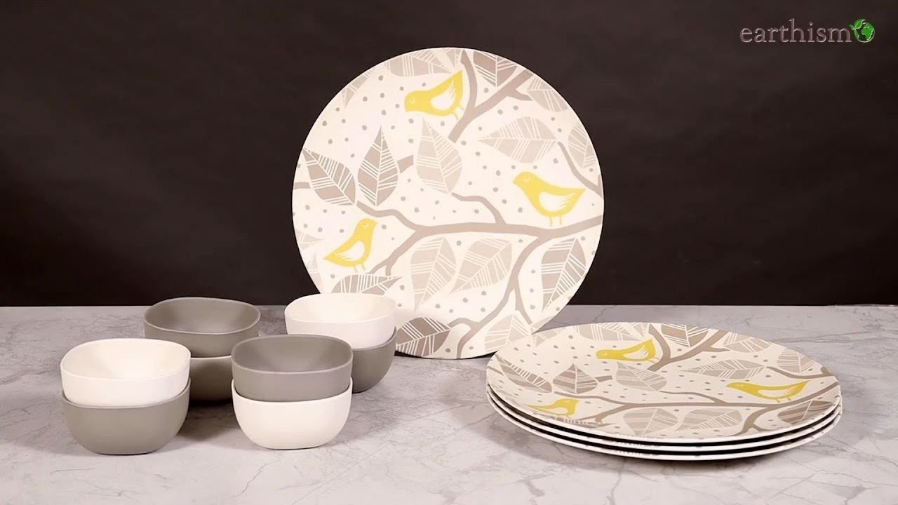 Earthism Bamboo Fibre Dinner Plates & Set